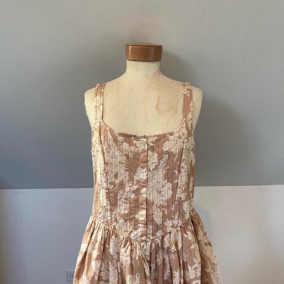 LOVESHACKFANCY  Majory Midi Dress In Espresso - Picture 8 of 16